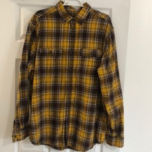 🆕 Men’s Brown and Yellow Flannel
